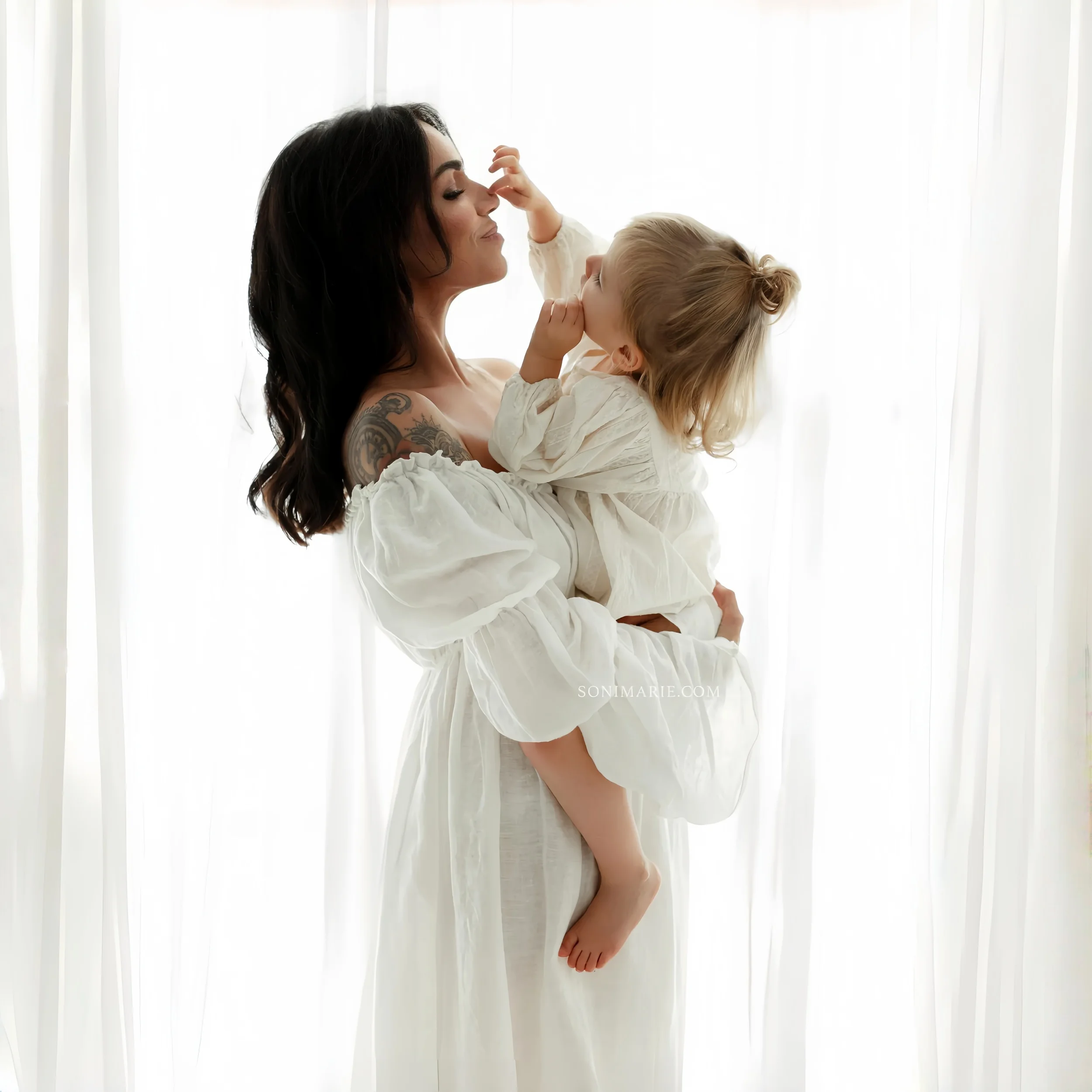 فستان أمومة من القطن الأبيض، فستان حمل لالتقاط الصور، جلسات صور الأمومة، فستان طويل