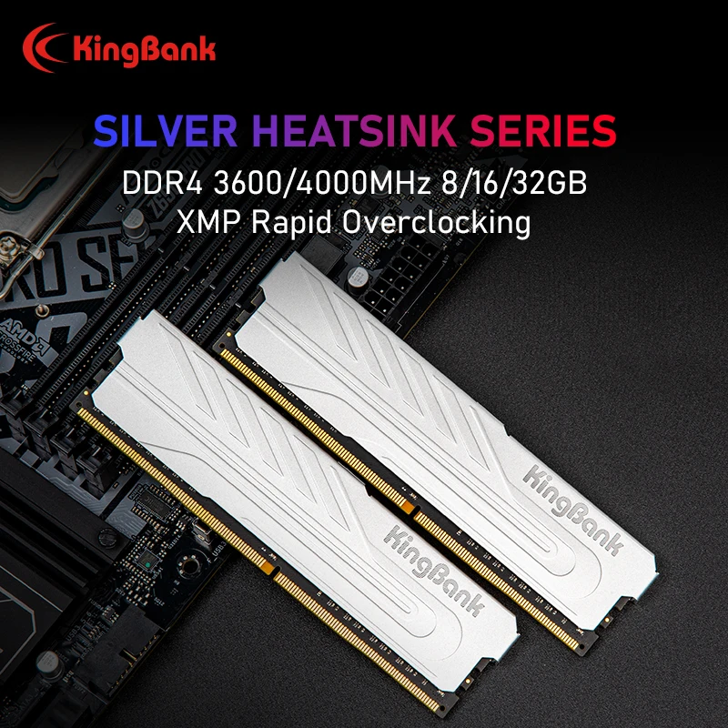 KingBank Memory DDR4 8GB 16GB 32GB 3600MHZ 4000MHZ XMP 8GBx2 16GBx2 32GB ram UDIMM Desktop Internal Memory Dual-channel for PC