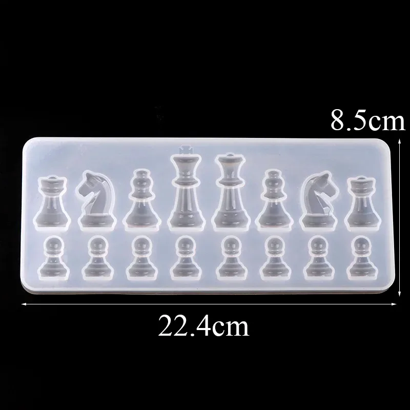 New International Chess Shape Silicone Mold DIY Clay UV Epoxy Resin Mold Pendant Molds For Jewelry DIY