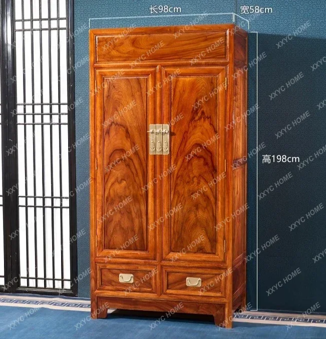 A Household bedroom wardrobe Solid wood simple camphor wood storage cabinet