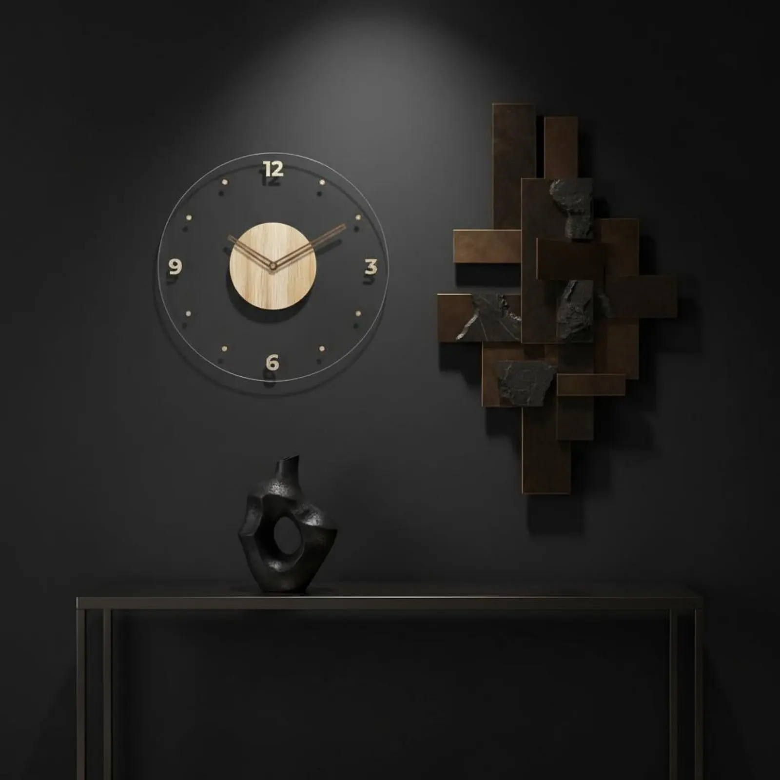Acrylic Wall Clock Easy to Read Levitating Number Clock House Decoration Silent Movement Mirror Surface for Office