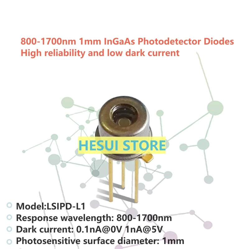 LSIPD-L1 800-1700nm 1mm InGaAs Photodetector Diode High Stability Flat Window