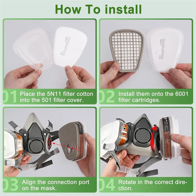 

【Вечерние украшения】40 шт. 5N11 фильтр 6001 фильтрующие картриджи фильтр для частиц хлопок против краски спреи эпоксидная смола сварочный ду