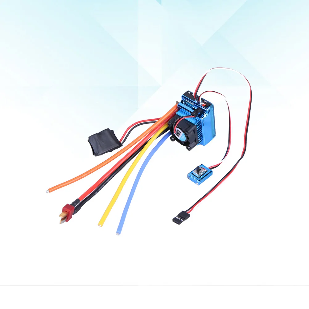 

120A Brushless Esc Controller For Rc 1:10 1:8 Car Truck Blue Electronic Speed Controller High Frequency Drive Low Voltage Cutoff
