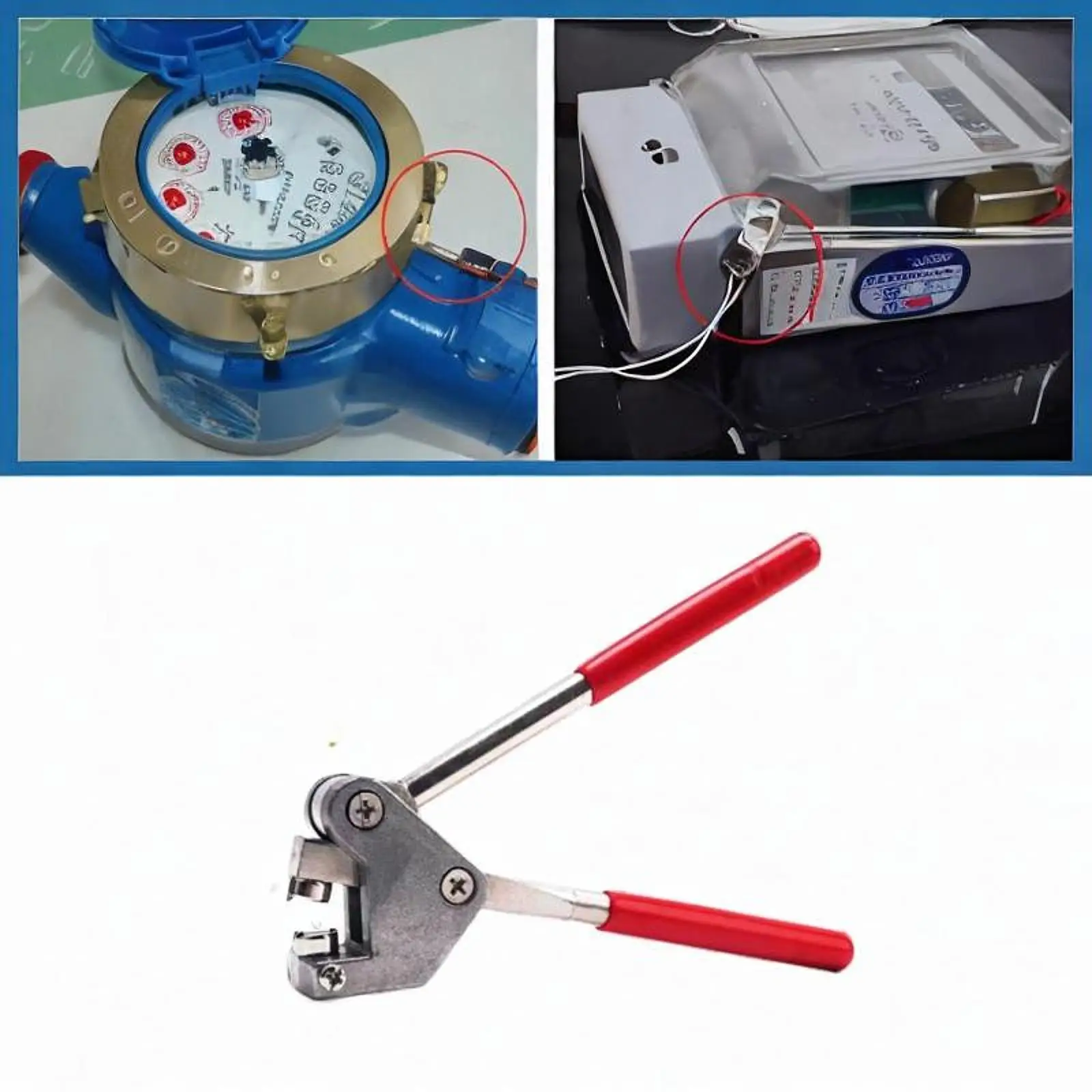

Sealing Pliers Non Slip Handle Length 16 cm Easy to Use Lead Seal for Gas Lead Seal Wire Seal Utility Services Lead Seal Beans