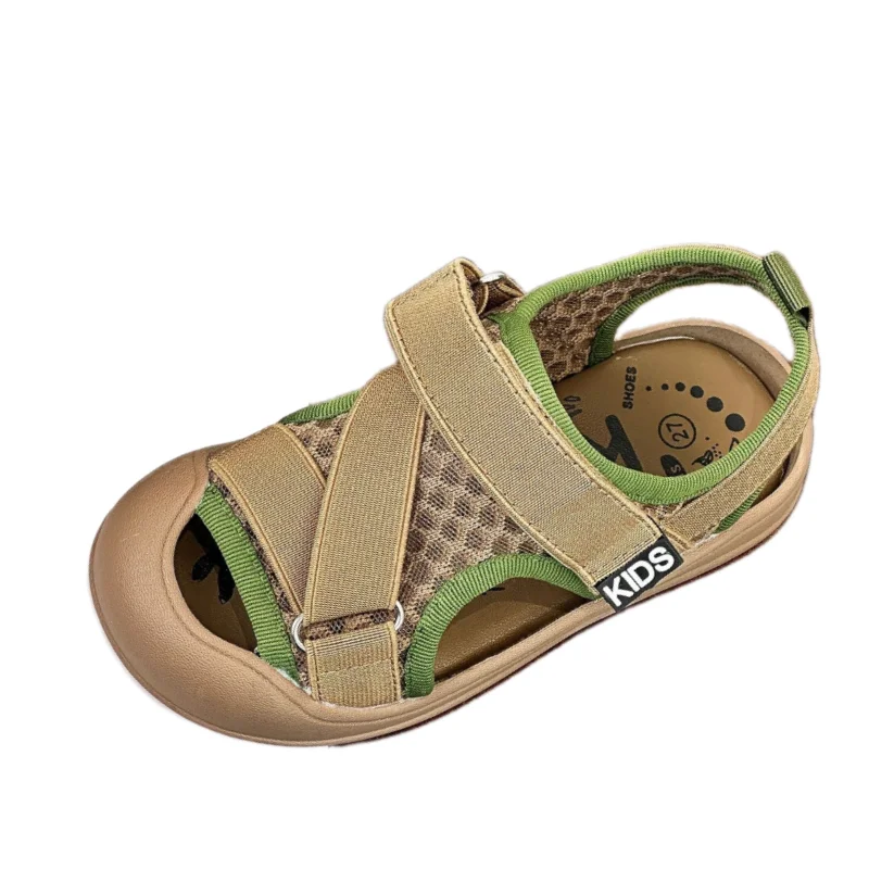 Chaussures de plage en maille souple pour enfants, sandales d'eau fermées, sandales de rencontre décontractées, mode pour enfants, pieds nus, Parker, 2 à 5 ans