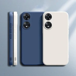 Coque Original Basic Phone Case for OPPO A58 A58X A78 5G Shockproof Funda Liquid Silicone Soft Lens Protection Luxury Back Cover