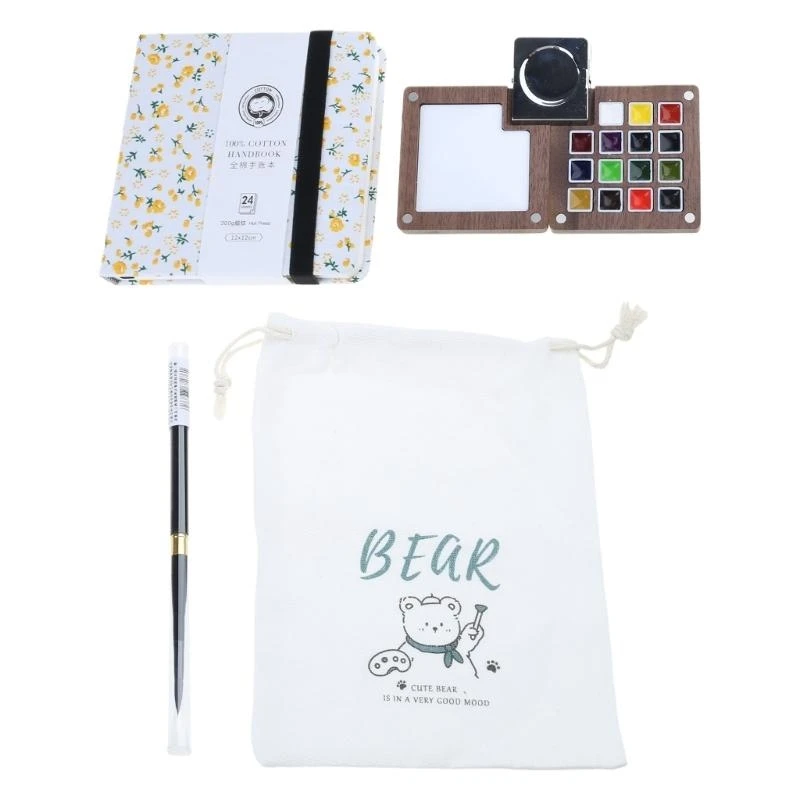 

Портативный набор акварельных палитр, 8/15 цветов, палитры для альбома для рисования, коробка для красок, дорожный набор красок