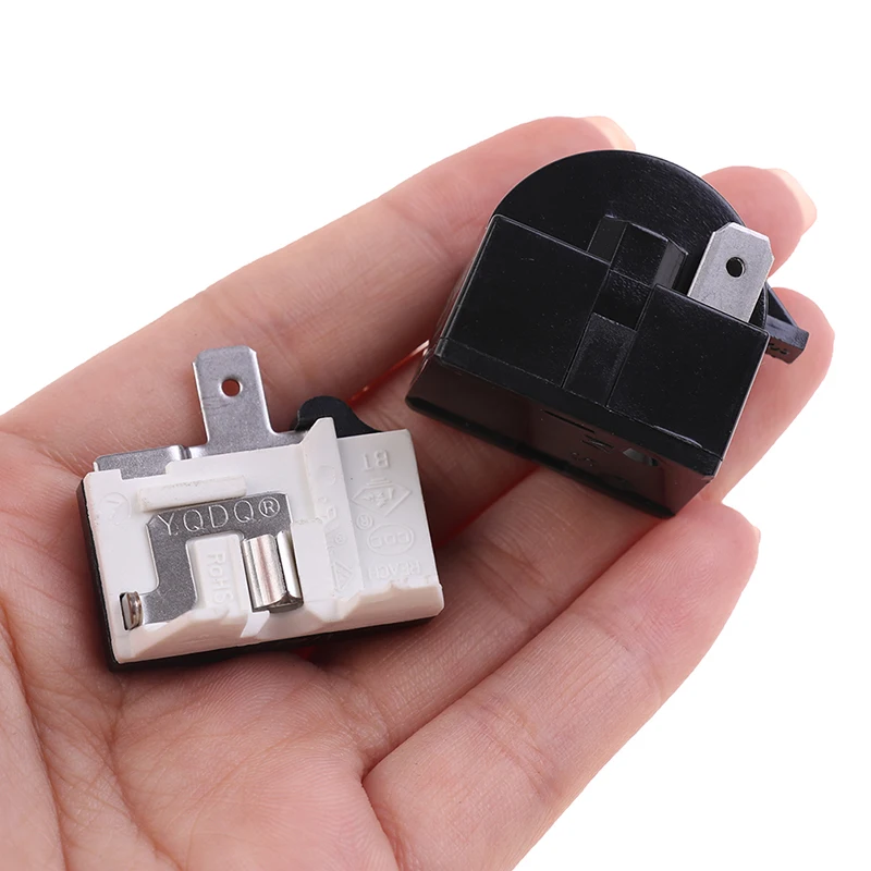 1 SET QP2-4.7 PTC Starter Relay 1 Pin Refrigerator Starter Relay And 6750C-0005P Refrigerator Overload Protector Plastic