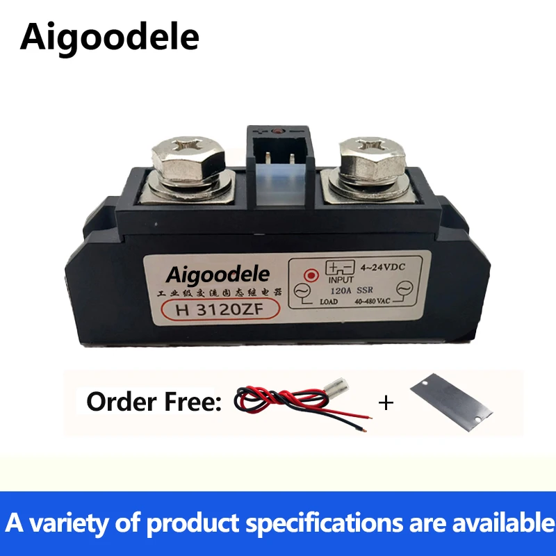 XIMADEN Profile Industrial Grade Solid State Relay H3120ZF H3300ZD 60A75A80A100A150A200A DC Controlled AC Over Zero Type Relay