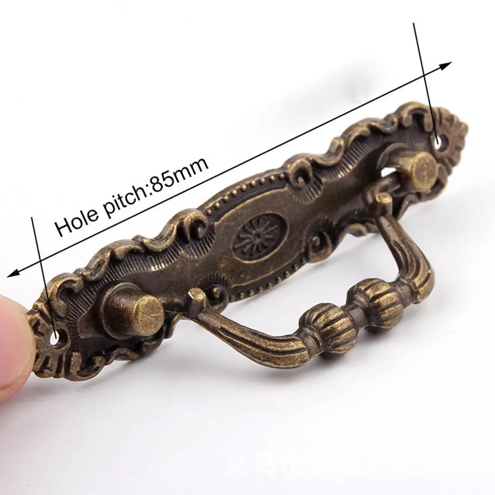 1/3 قطعة العتيقة برونزية درج مقبض كابينة سبائك الزنك درج مقابض الأبواب للأثاث إكسسوارات الأجزاء الداخلية للكمبيوتر دولاب سحب المقابض
