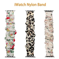 Hair circle Nylon Band for Apple Watch 46mm 42mm 44mm 45mm 41mm Bands bracelet iWatch Series 10 9 8 7 6 SE 5 Ultra 2 49mm Strap