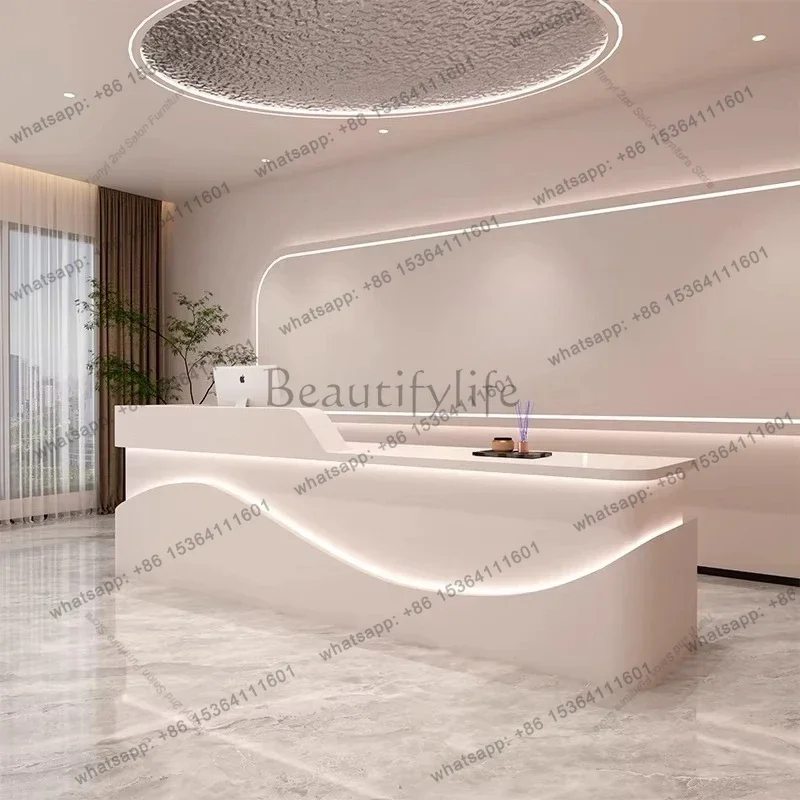LSNordic High-End Beauty Salon Cashier Counter Modern Clothing Store Art Dance Training Class Company Front Desk Furniture FYRD