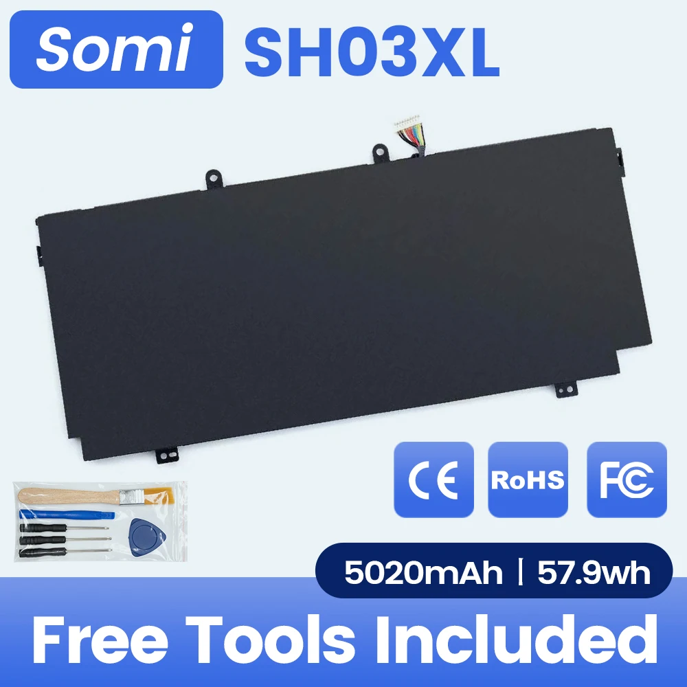 SH03XL Laptop Battery for HP Spectre X360 13-w020tu 13-ac033dx TPN-Q178 HSTNN-LB7L Notebook Batteries 11.55V 57.9Wh