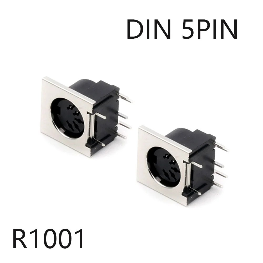 10pcs/lot 5 PIN DIN Panel Mount 5 Pole DIN Female Jack Socket Solder Metal DIN Chassis Wire Connector