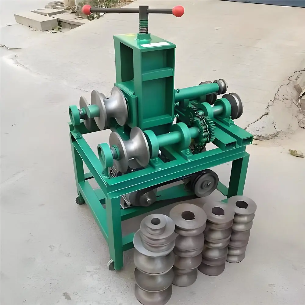 Tube Roller Bender Pipe Bending Machine Round Steel Pipe Arc Curving Bender for Greenhouse Tube Rolling Bender Stainless Steel