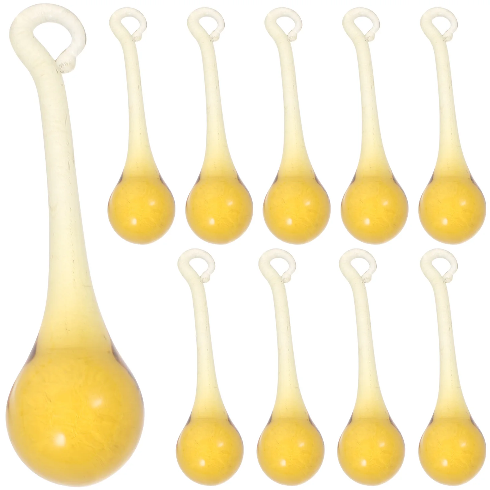 

10 Pcs Window Hanging Decorations Ornament Crystal Ornaments Bulk Golden Wedding