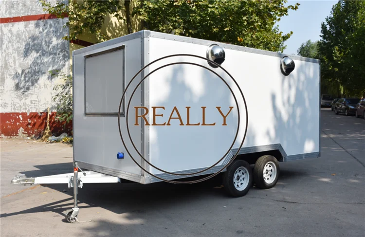 2024 New Catering Food Truck Fully Equipped Taco Trailers Mobile Kitchen Pizza Cart BBQ Truck Cheap Mobile Food Trailer For Sale