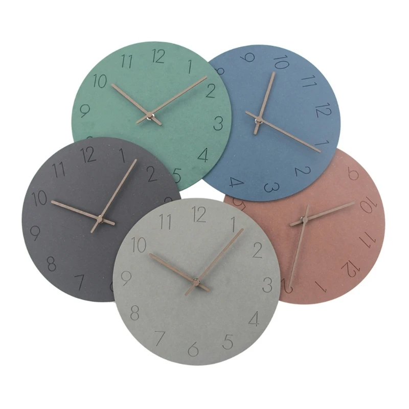 

Silent Non Ticking Wall Clock Wooden Decorative Wall Clock Battery Operated