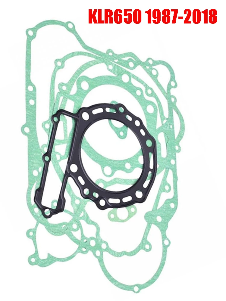 Motorcycle Gasket Kit Complete Mat Pad Kit for Kawasaki KLR650 KLR 650cc Motorcycle Parts of Cylinder Head Overhaul Gaskets