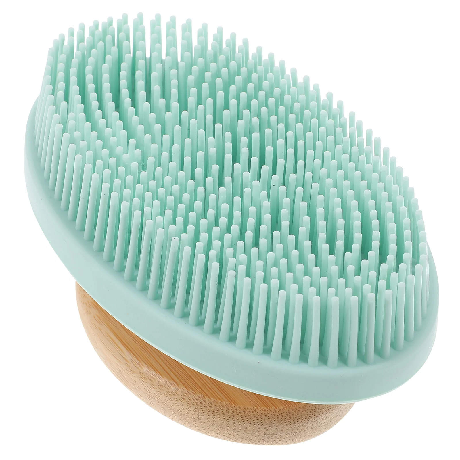 

Portable Silicone Bath Brush Mild Soft Flexible Bristles Body Scrubber Exfoliating Brush Back Scrubber