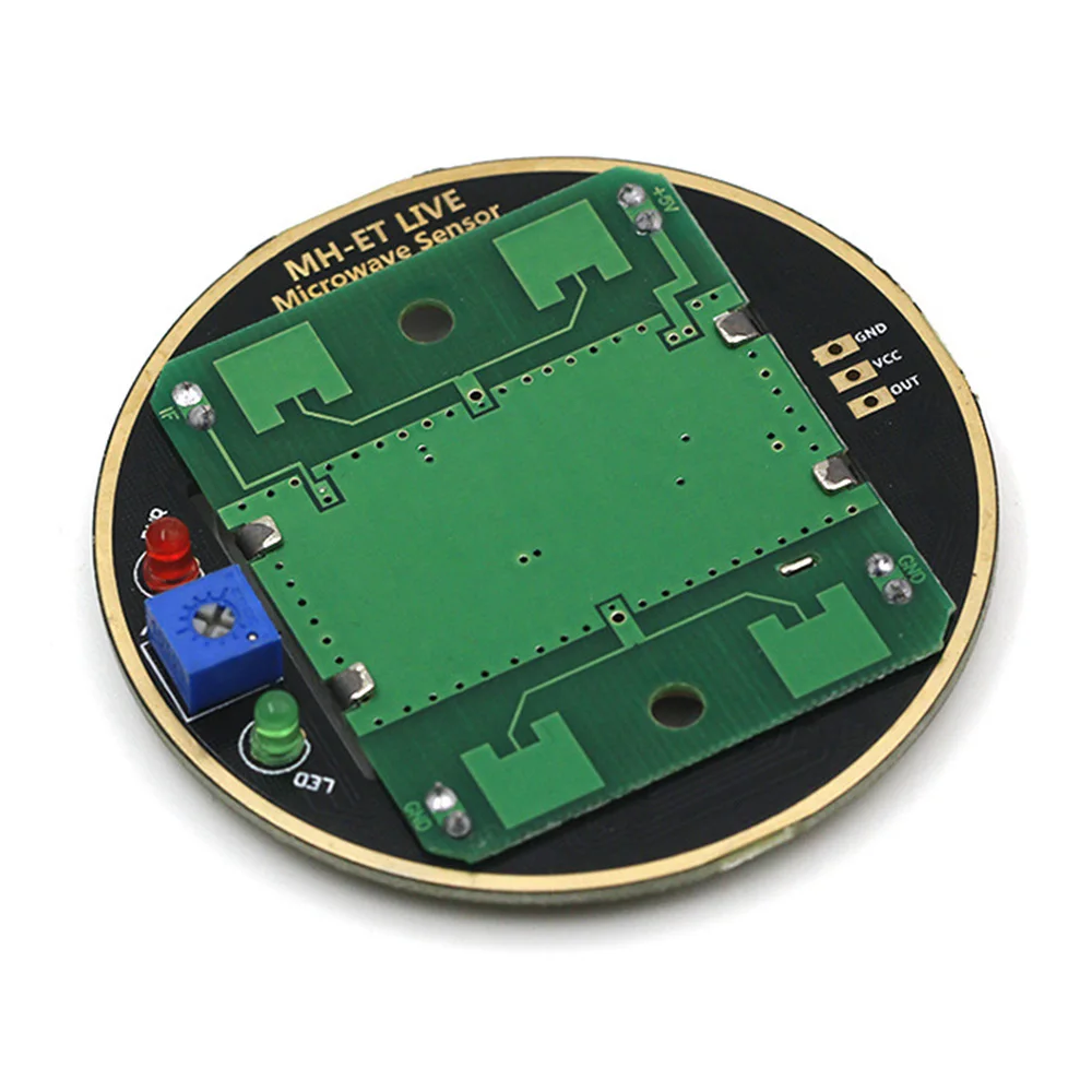 MH-100X 10.525GHz Microwave Sensor 2-16M Doppler Radar Human Body Induction Switch Module For ardunio