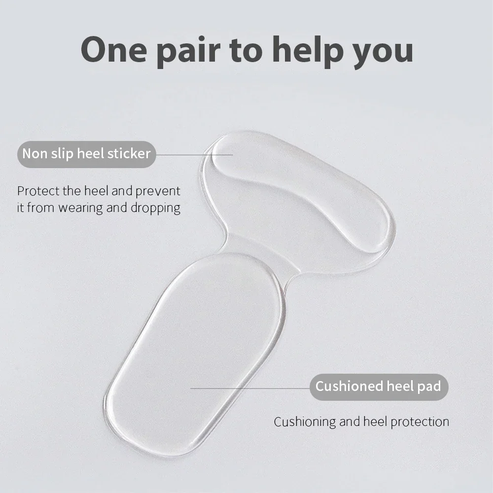 2Pcs Silicone Heel Stickers Shoe Cushion Heel Protector for Shoes High Heels Inserts Heel Pads Shoe Adjuster Women Half Insoles image 4