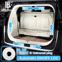 Tira de luces LED para brillo de maletero trasero, 12V, blanco, azul, rojo, rosa, iluminación modificada, 4m, 2m, luz Flexible impermeable, lámpara de ambiente para coche