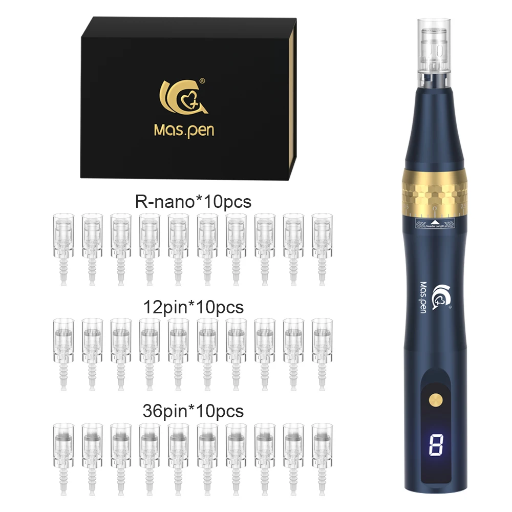 new-design-professional-bayonet-microneedling-derma-pen-mas-pen-with-30pcs-replacement-tips