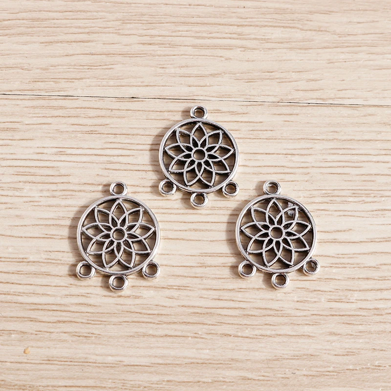Tusember 30 Stück 14*19mm Legierung Hohl-Traumfänger-Anhänger, Verbindungsstücke für DIY-Halsketten, Ohrringe, Schmuckherstellung, Zubehör – Detail 5