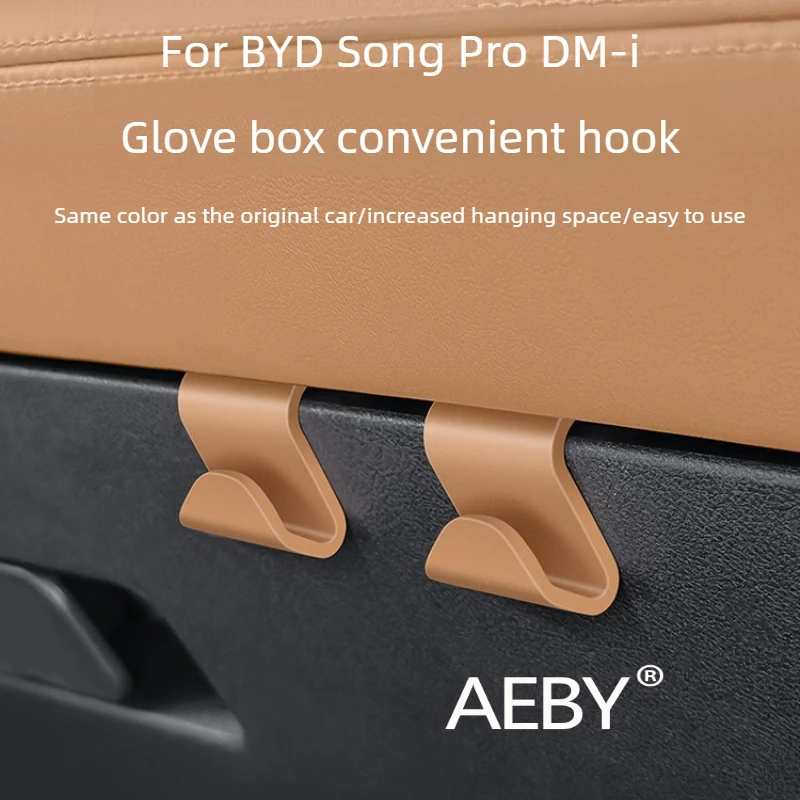 

AEBY For BYD Song Pro DM-i 2021-2025 Glove Box Hook,3M Adhesive Strong Hold,Multi-Purpose Organizer,Car Storage Organizer Hanger