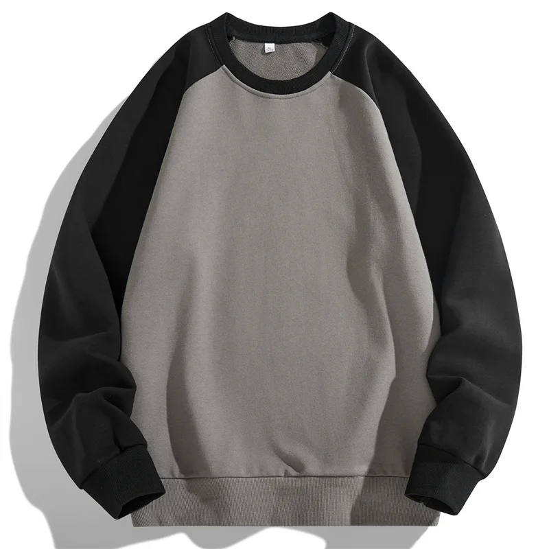 Autumn Men's Basic Round Neck Hoodie Top Men's Street Wear Casual Daily Long Sleeve Clothes Men's Comfortable Versatile Hoodie