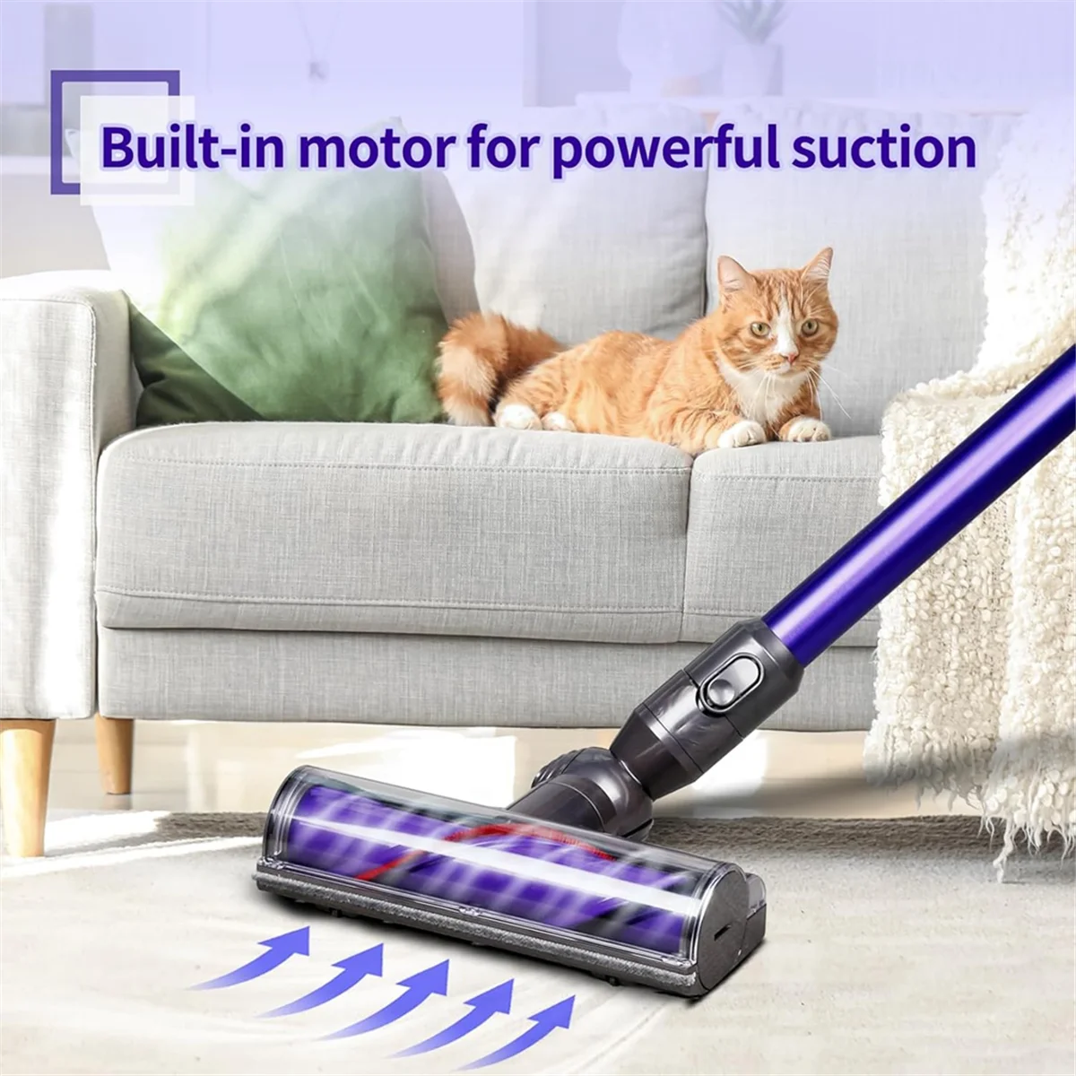 منظف رأس المحرك سريع التحرير لـ Dyson V6 DC58 DC59 DC62 DC72 DC74 قطع غيار رأس المكانس