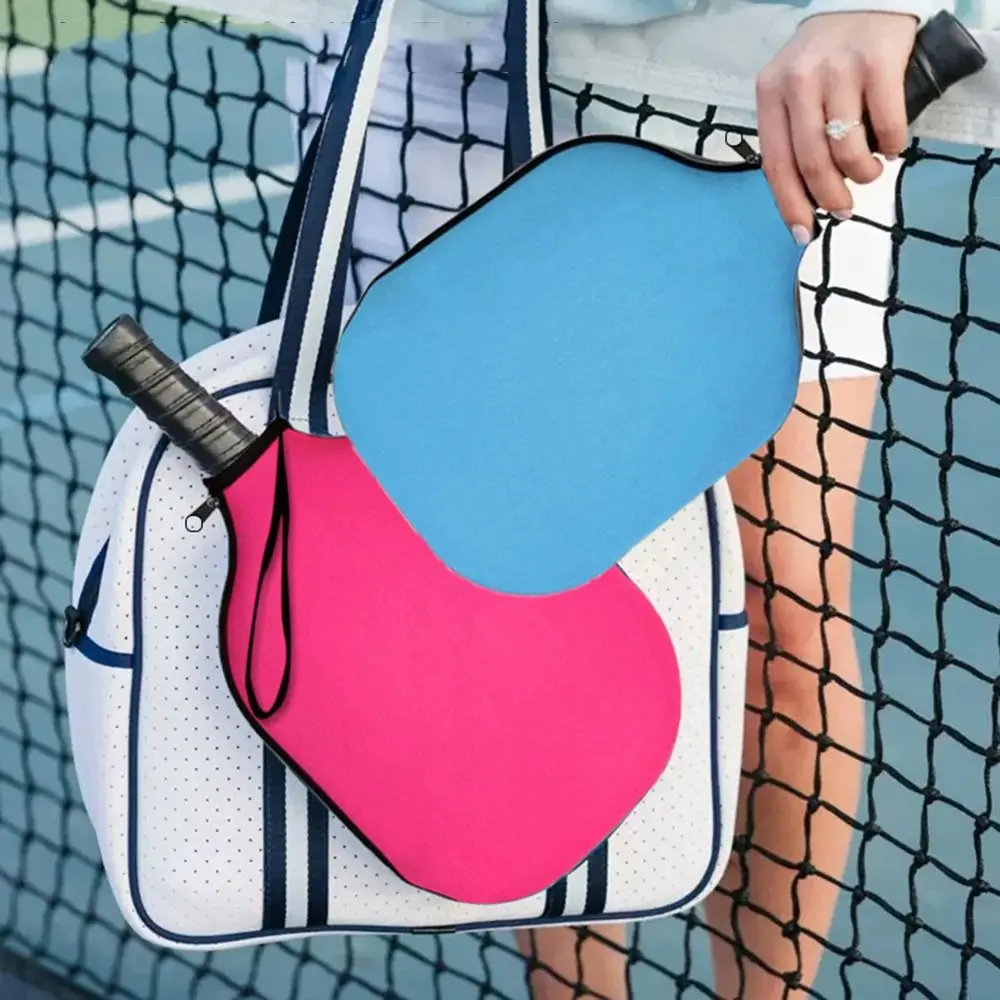 

Водонепроницаемый чехол для весла Pickleball, разноцветный чехол с ручкой, защита для ракетки Pickleball, подарочный пылезащитный чехол