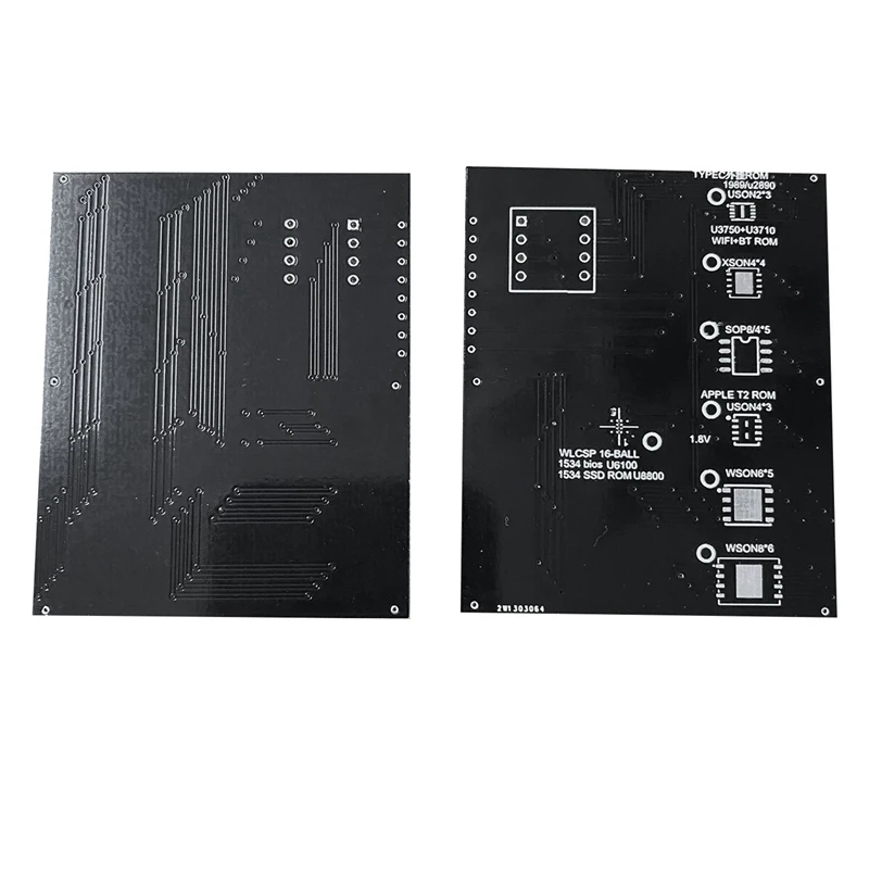 T82c venda quente-2x t2 chip ler e escrever bios soquete para ar t2 ssd rom typec rom titular