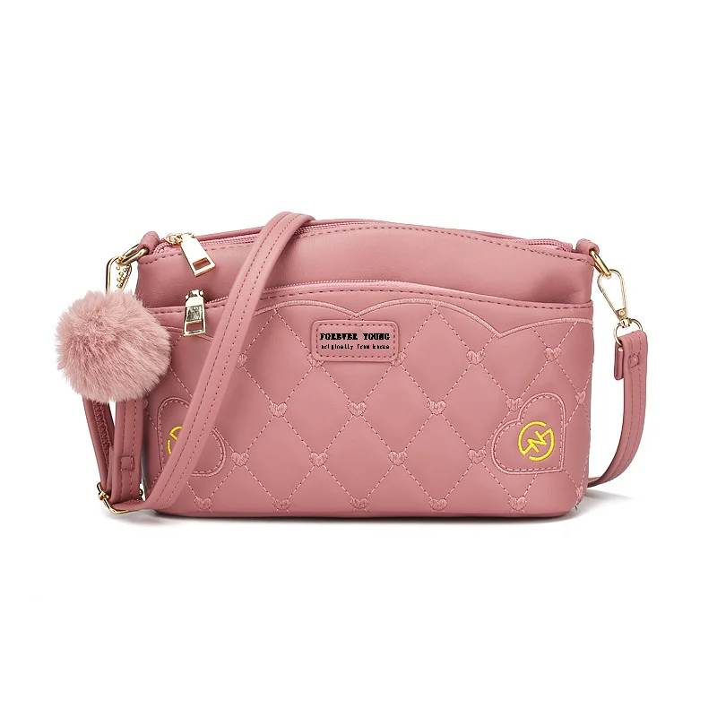 

Новинка 2023, женская наплечная сумка через плечо, Женский кошелек из искусственной кожи, Женский кошелек с плюшевой кисточкой, разноцветный мессенджер мобильный телефон 7 цветов