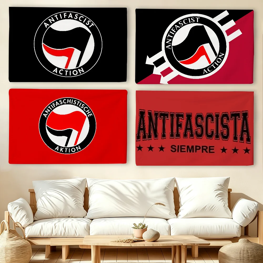 A-Accion A-Antifascista flag For Living Room Home Dorm Decor Wall Outdoor Camping Party Banner Gifts