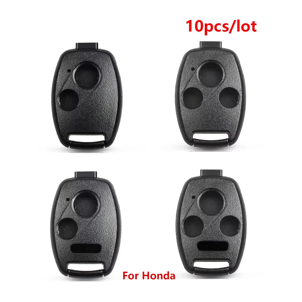 

10pcs/lot Remote Car Key Shell Case Cover For Honda Accord CR-V Pilot Civic Insight Ridgeline 2003 2008 2009 Fob 2 3 4 Buttons
