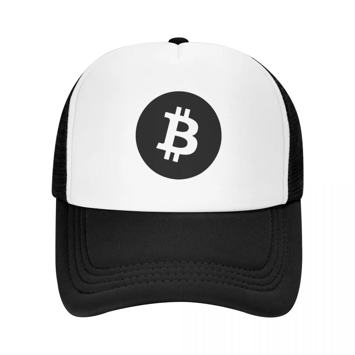 Bitcoin logotipo boné moda casual malha bonés de beisebol chapéu ajustável hip hop verão unisex chapéus de beisebol policromáticos