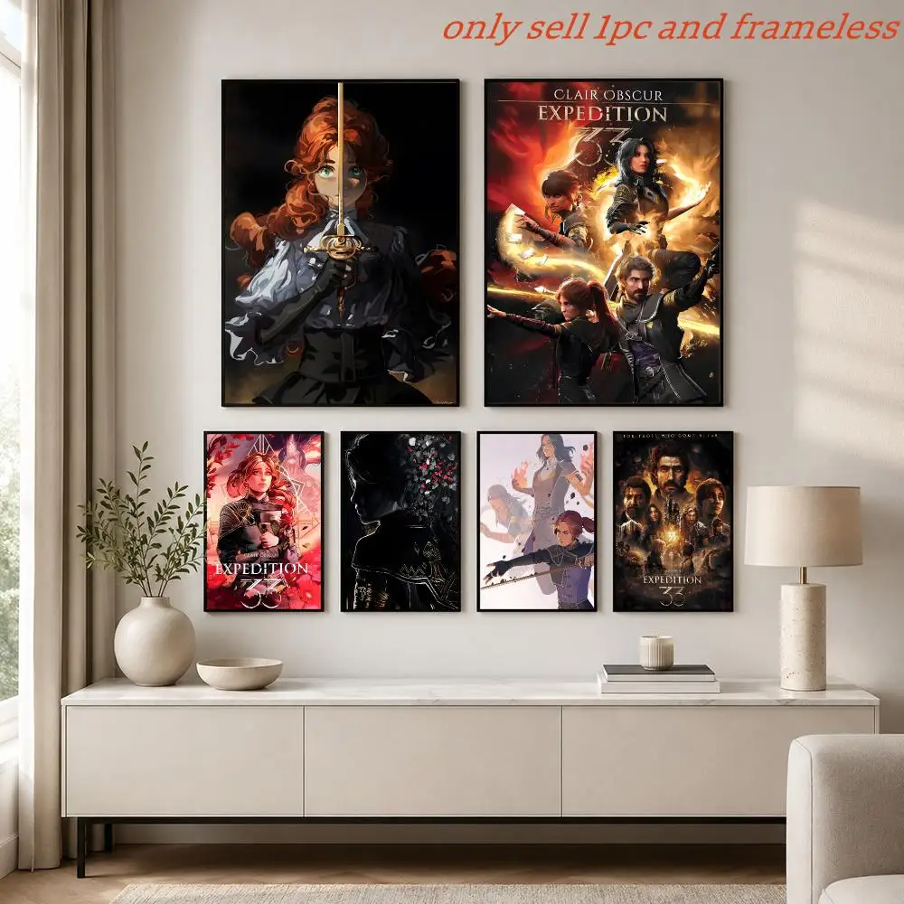 Art Gallery Of C-Clair Obscur Expedition 33 Poster Print Home Living Room Bedroom Entrance Bar Cafe Art Painting Decora