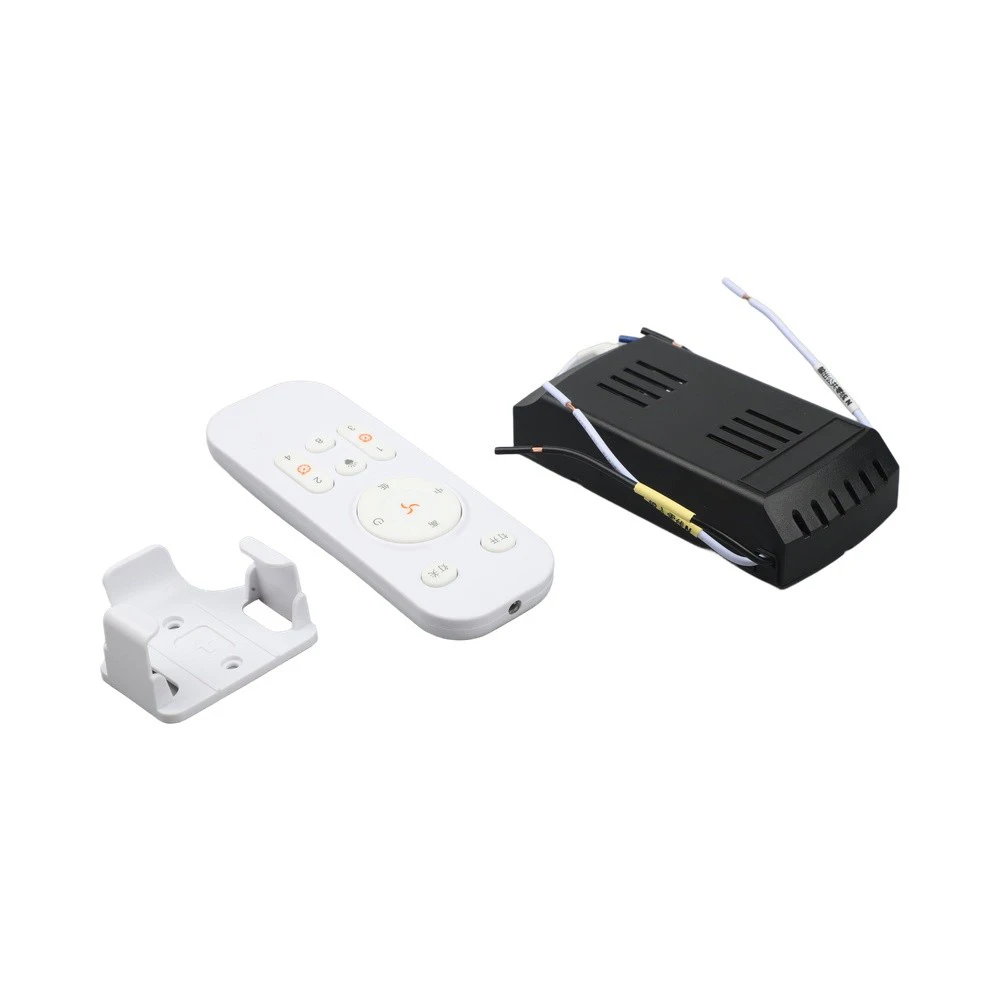 3 Adjustable Remote Control For Ceiling Fan Light 90-265V Wireless Timer Controller With High Medium Low Settings Black White