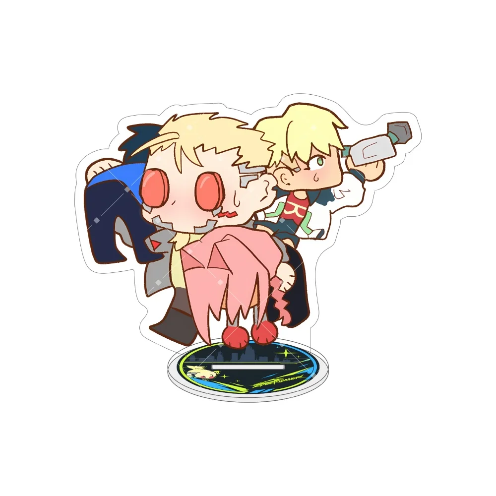 Cyberpunk Edgerunners 10cm Acrylic Stand Figure David Martinez Adam Anime Chibi Model Plate Desk Decoration Fans Gift Keychain