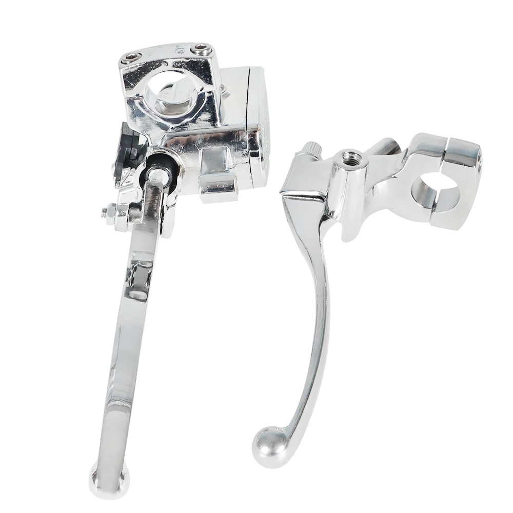 Aluminum Alloy Chrome 1 inch 25mm Left Clutch Lever and 1