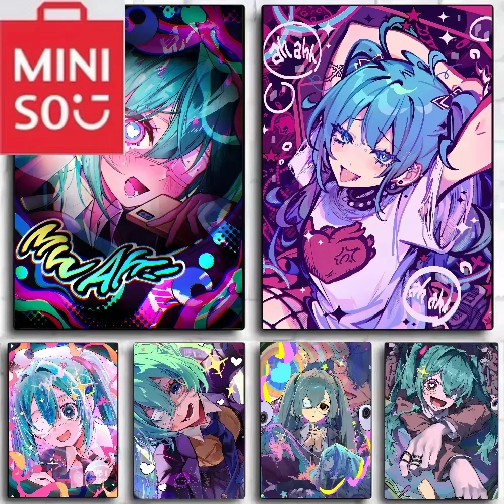 

MINISO алмазная живопись виртуальный персонаж супер идол H-Hatsunes Miku искусство кофейня бар стена комнаты