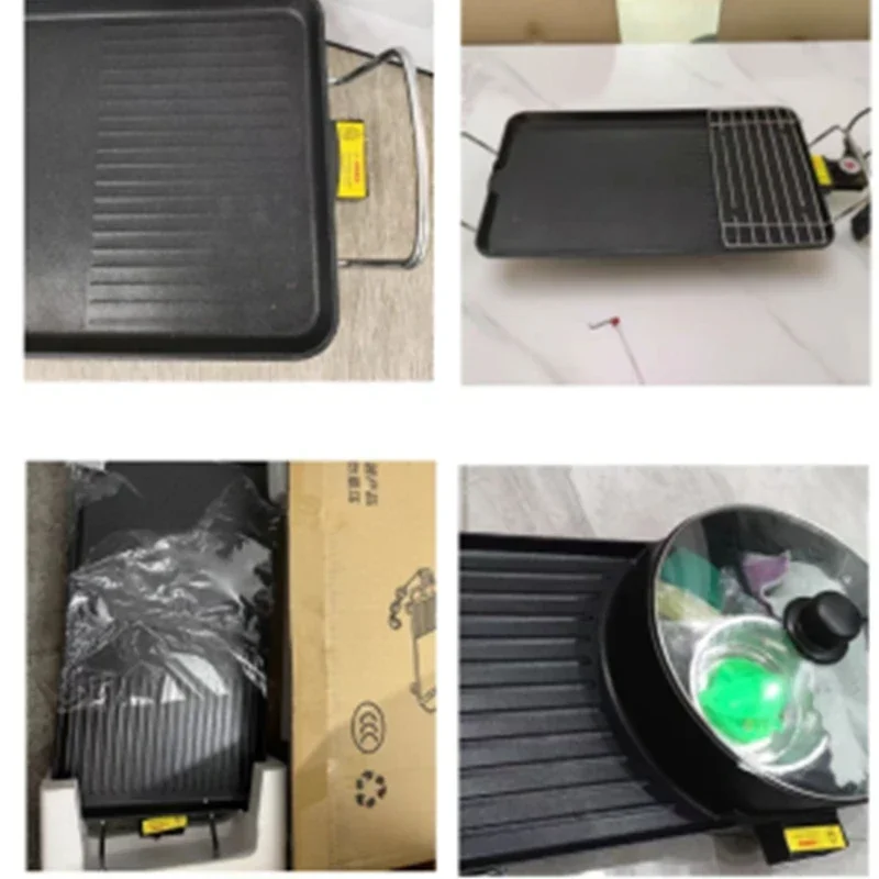 جديد دخاني غير عصا مقلاة تحميص كهربائية الكورية المنزلية متعددة الوظائف فرن تحميص كهربائي المحمولة