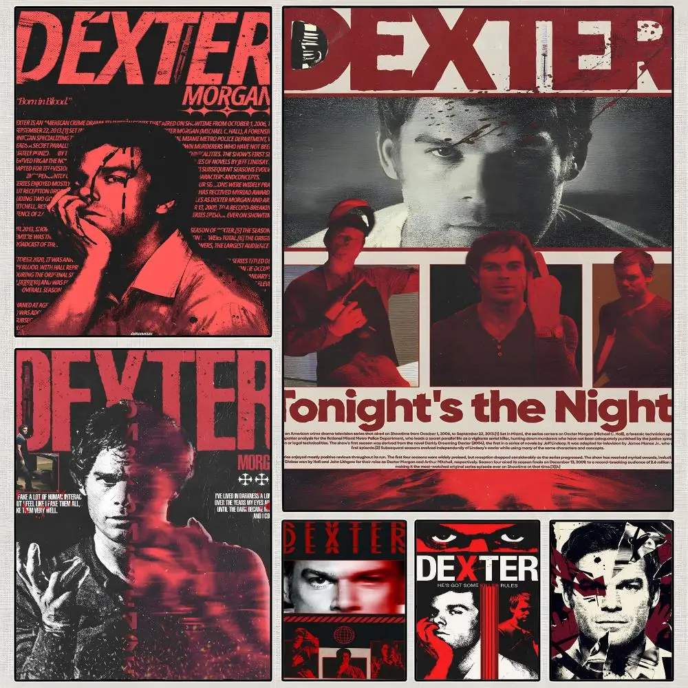 TV Dexter Dexter Morgan Poster PP Wall Art Print Removable Water-Resistant Home Decor For Bedroom Apartment Gift