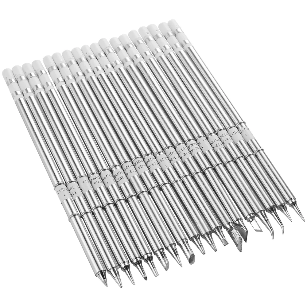 T12 D Series Flat Shaped Soldering Iron Tips T12-D08 D12 D16 D24 DL32 D4 D52 for Hakko FX951 FX950 FM203 Station Kits