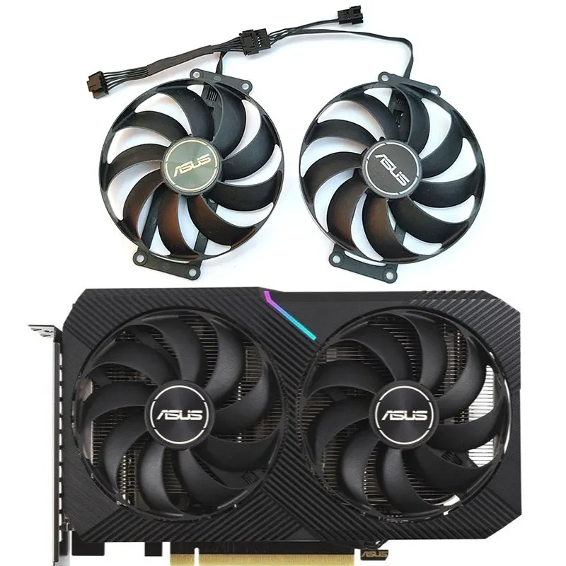 신제품 오리지널 90MM CF9010U12S T129215SU GTX 1660 1650 미니 GPU 팬, ASUS 듀얼 RTX 3060TI MINI, RX 6500XT 비디오 카드 냉각 팬용