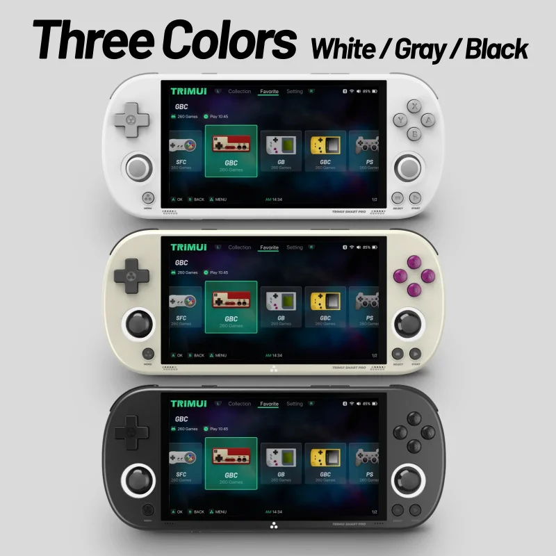 Imagem -02 - Handheld Game Console para Trimui Smart Pro Retro Video Game Player 4.96 Tela Ips Linux Sistema Joystick Iluminação Rgb