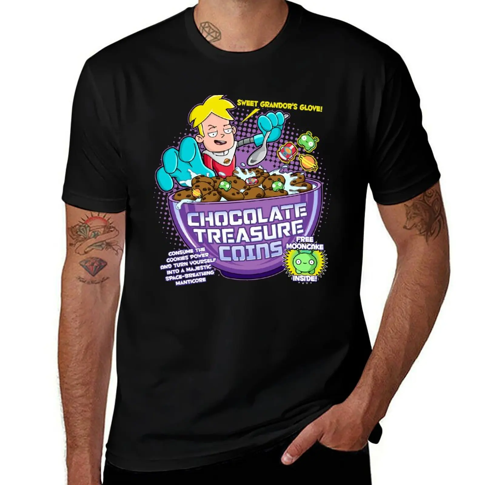Final Space - Chocolate Treasure Coins Art T-Shirt graphic t shirts for man man t shirt designer